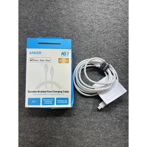 Anker 6' Braided Lightning to USB-C Fast Charging Cable -‎ White